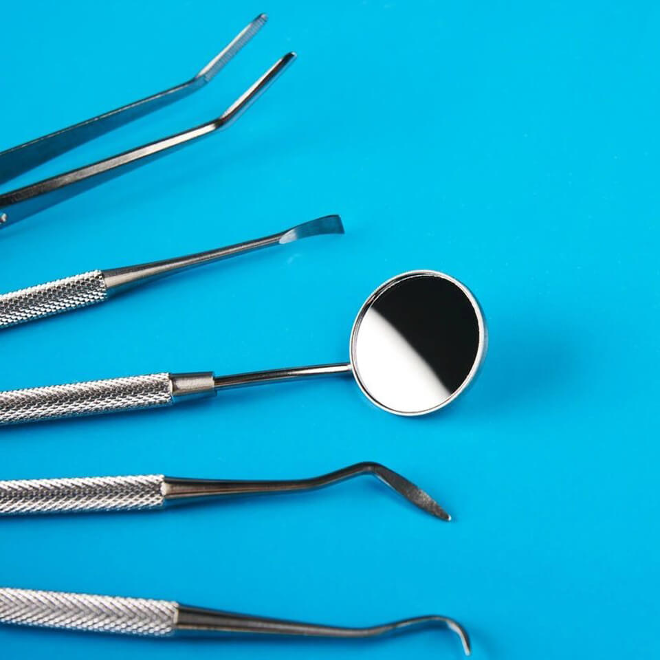 Set of Dentist's Medical Equipment Tools